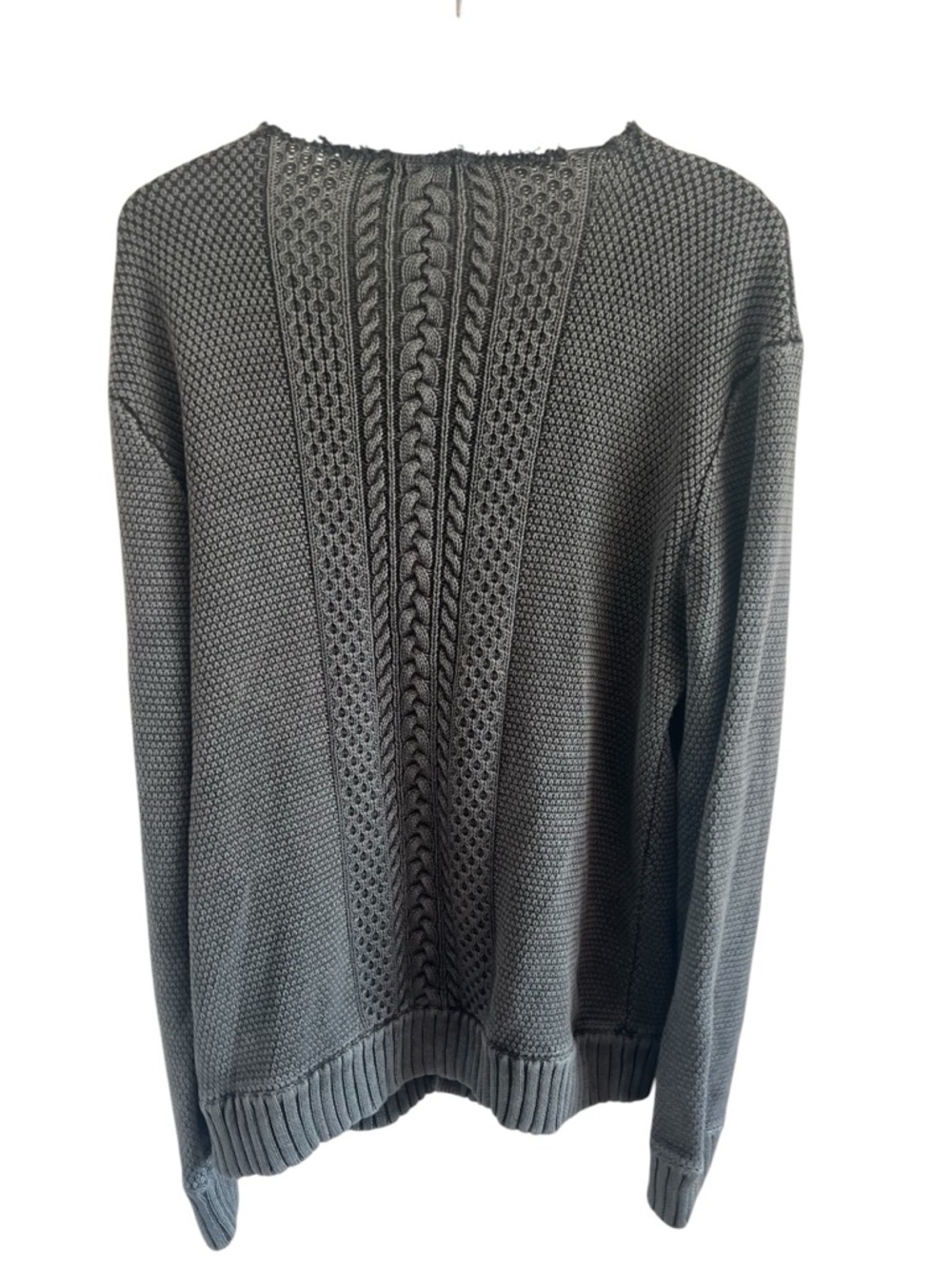 Paige Women's Gray Cable Knit Button-Front Sweater Cardigan - Picture 4 of 5